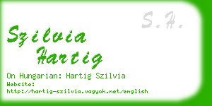 szilvia hartig business card